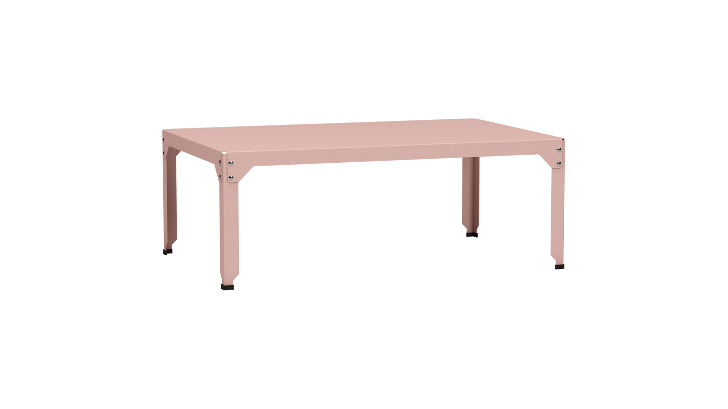 Table basse rectangulaire 121x79 cmDesign modulable en acier galvanisé Hegoa - MATIERE GRISE - La Maison MilanaiseTABLEBASSEHEGOA121ZZBaby pink 16245cm