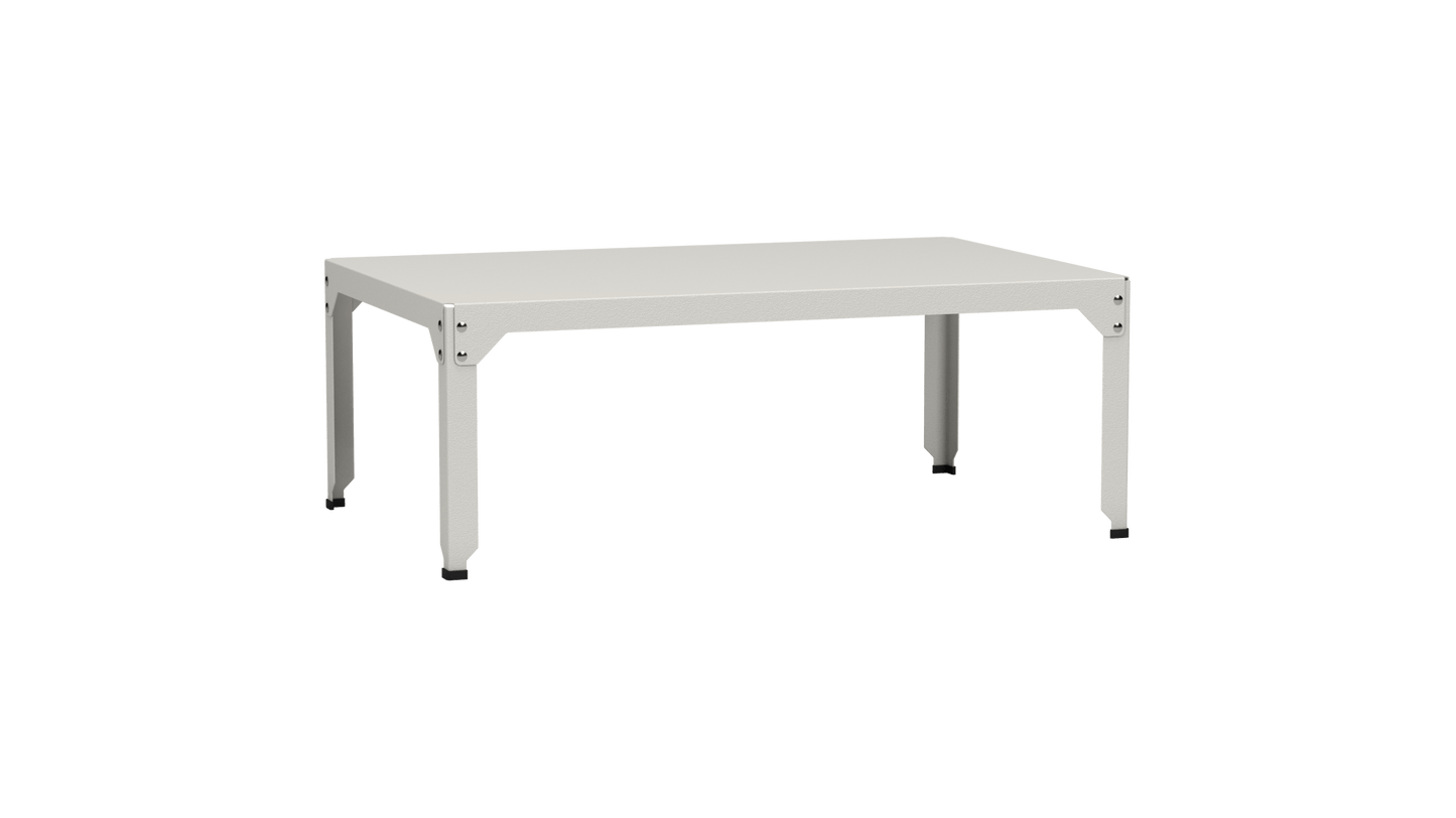 Table basse rectangulaire 121x79 cmDesign modulable en acier galvanisé Hegoa - MATIERE GRISE - La Maison MilanaiseTABLEBASSEHEGOA121NCraie 02345cm