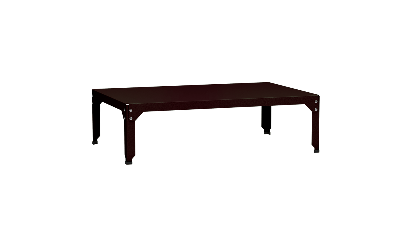 Table basse rectangulaire 121x79 cmDesign modulable en acier galvanisé Hegoa - MATIERE GRISE - La Maison MilanaiseTABLEBASSEHEGOA121OO1Violet de Mars 17135cm