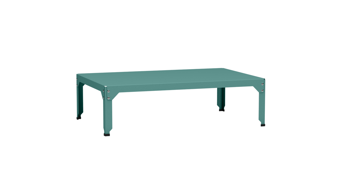 Table basse rectangulaire 121x79 cmDesign modulable en acier galvanisé Hegoa - MATIERE GRISE - La Maison MilanaiseTABLEBASSEHEGOA121CCCeladon 00635cm