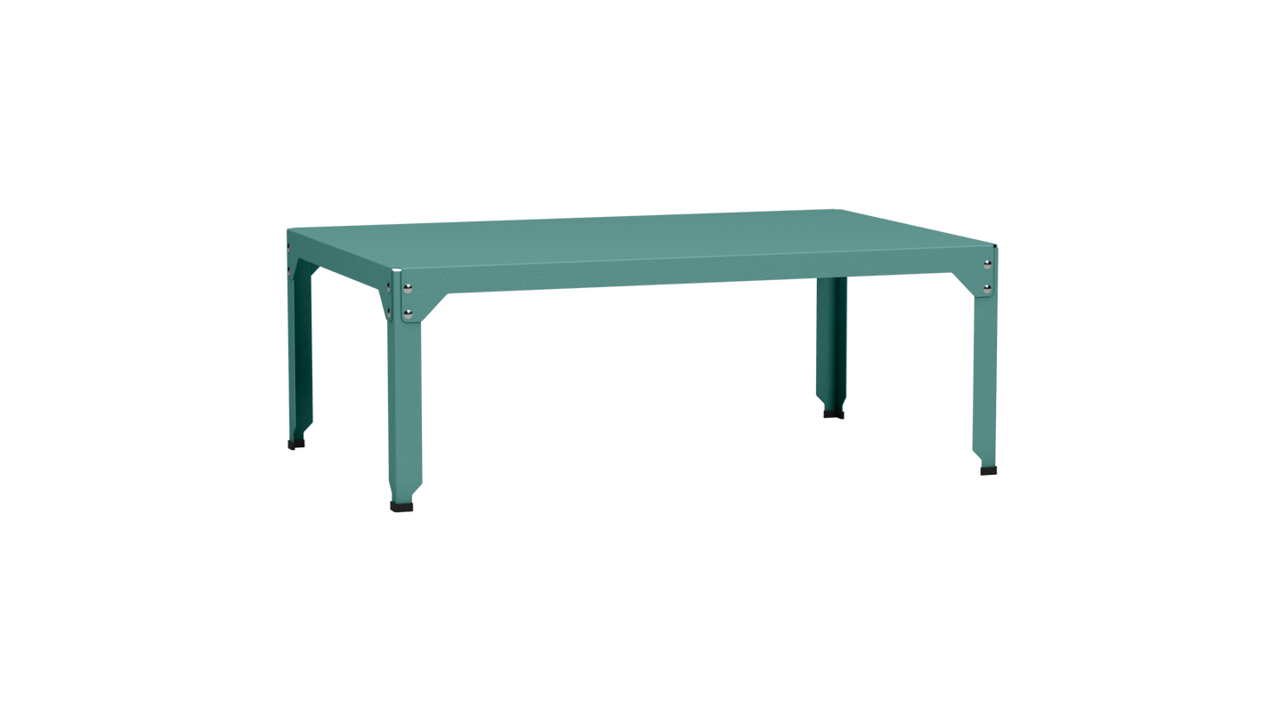 Table basse rectangulaire 121x79 cmDesign modulable en acier galvanisé Hegoa - MATIERE GRISE - La Maison MilanaiseTABLEBASSEHEGOA121VVCeladon 00645cm