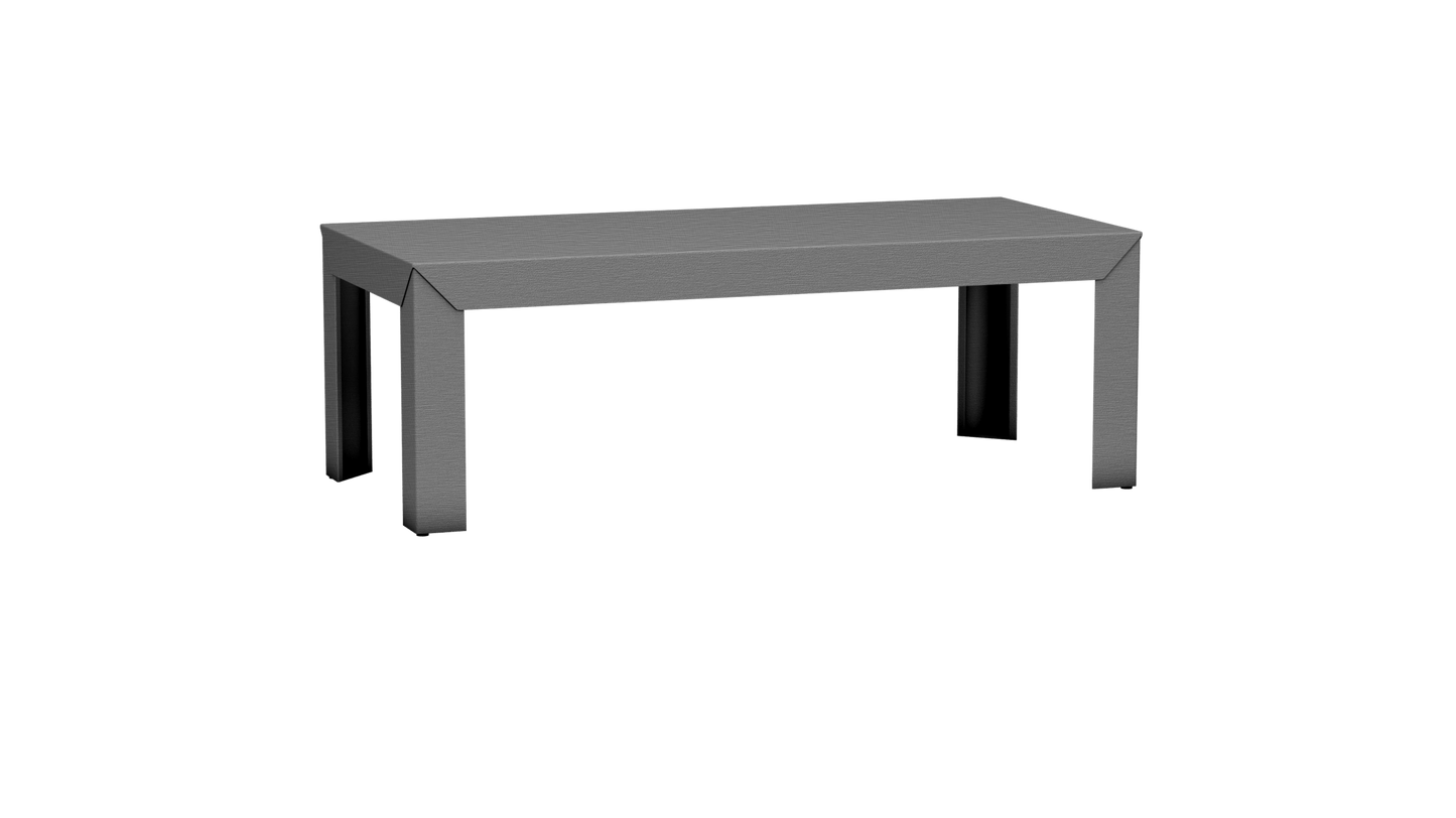 Table basse rectangulaire en aluminium 130cm Zef - MATIERE GRISE - La Maison MilanaiseDroitsBrut Vernis Brillant 020
