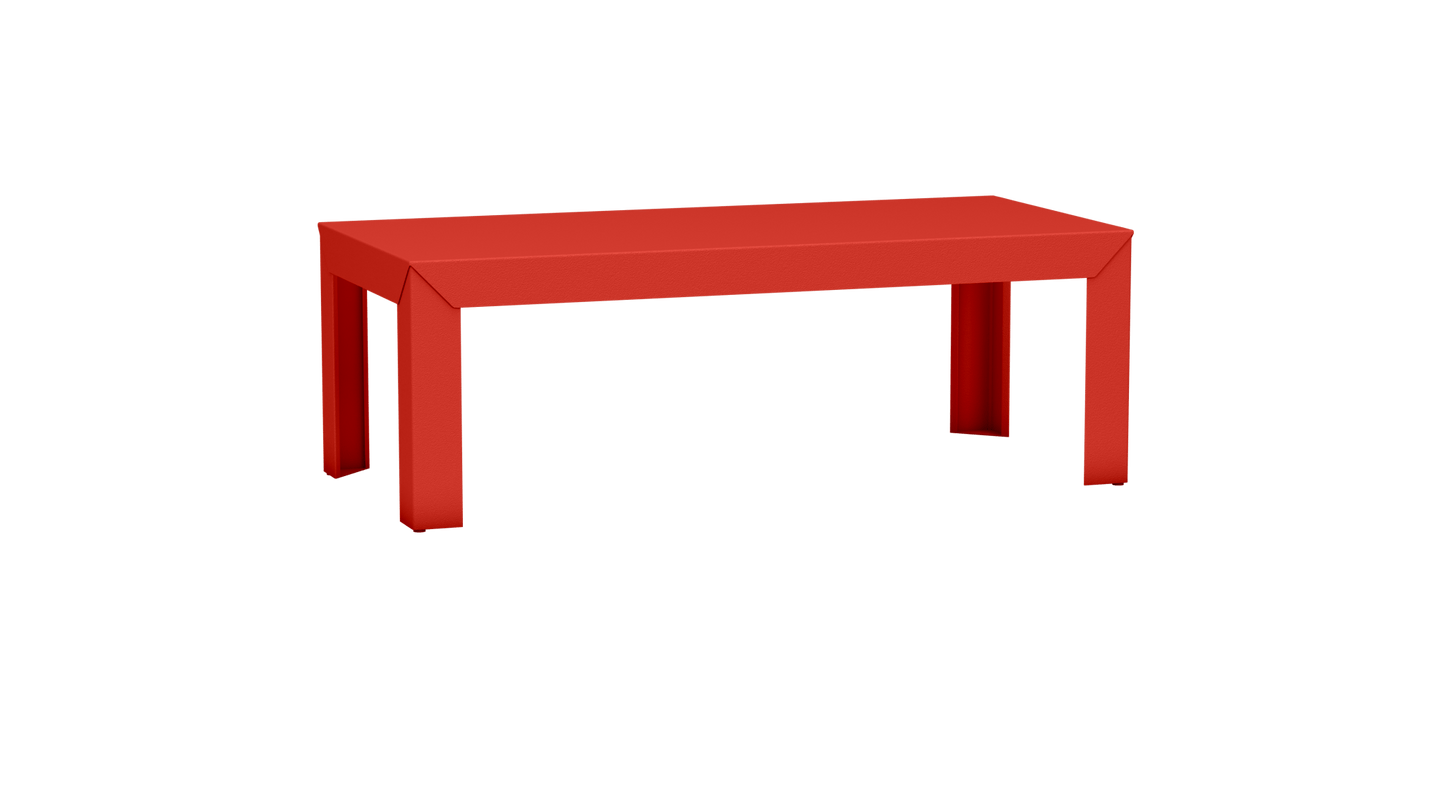 Table basse rectangulaire en aluminium 130cm Zef - MATIERE GRISE - La Maison MilanaiseDroitsPêche 143