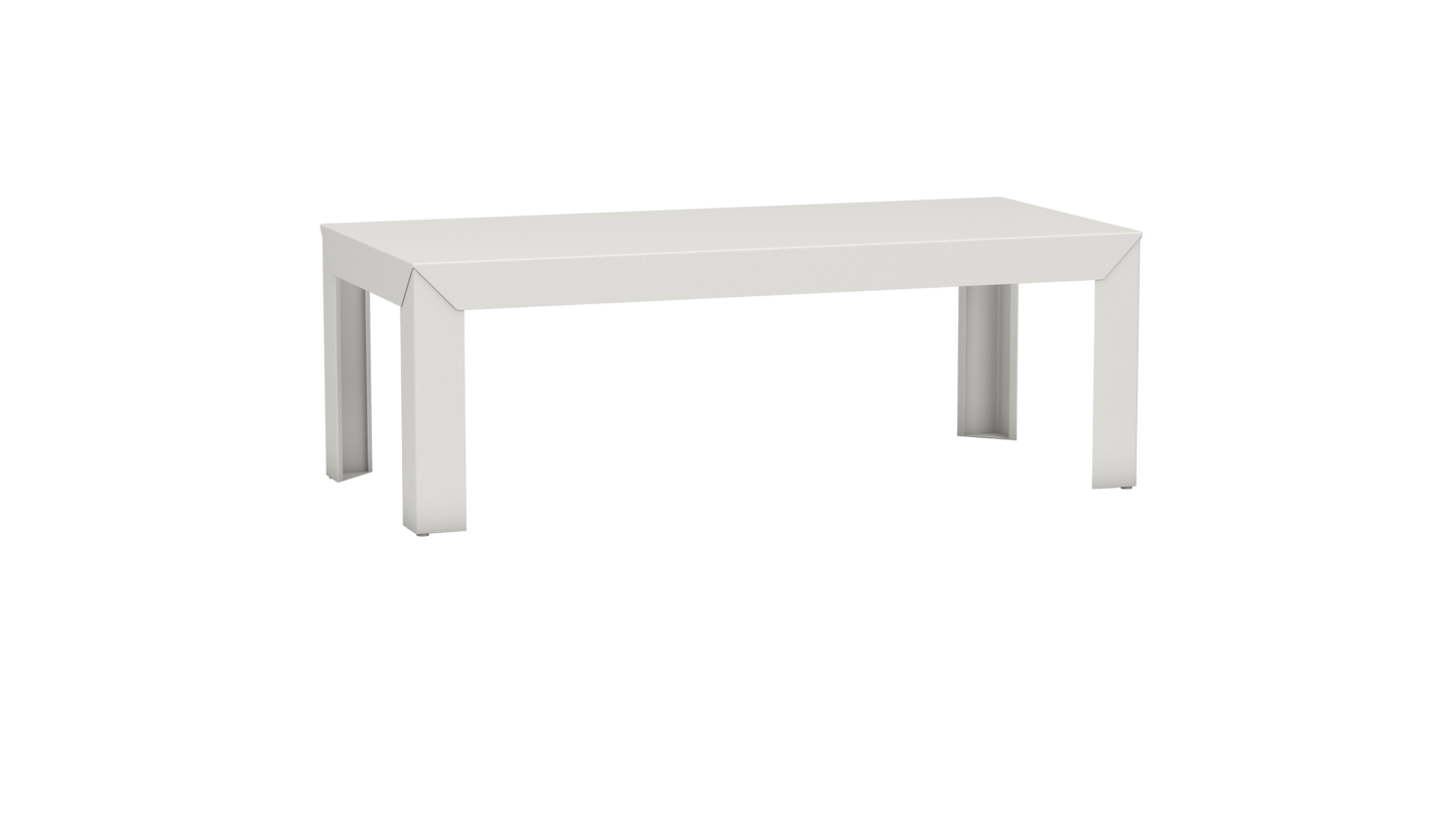 Table basse rectangulaire en aluminium 130cm Zef - MATIERE GRISE - La Maison MilanaiseDroitsBlanc 001