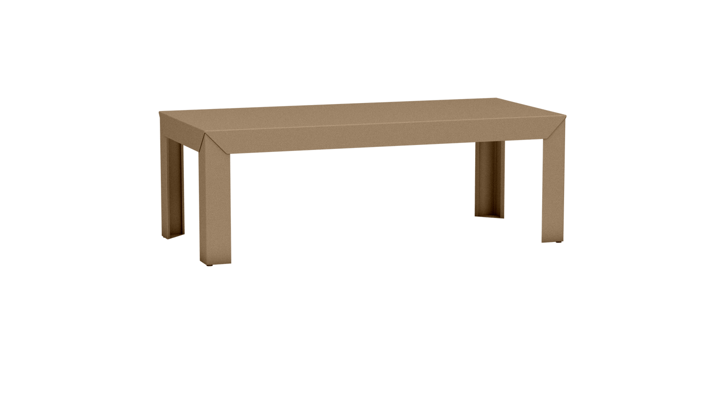 Table basse rectangulaire en aluminium 130cm Zef - MATIERE GRISE - La Maison MilanaiseDroitsSable 018