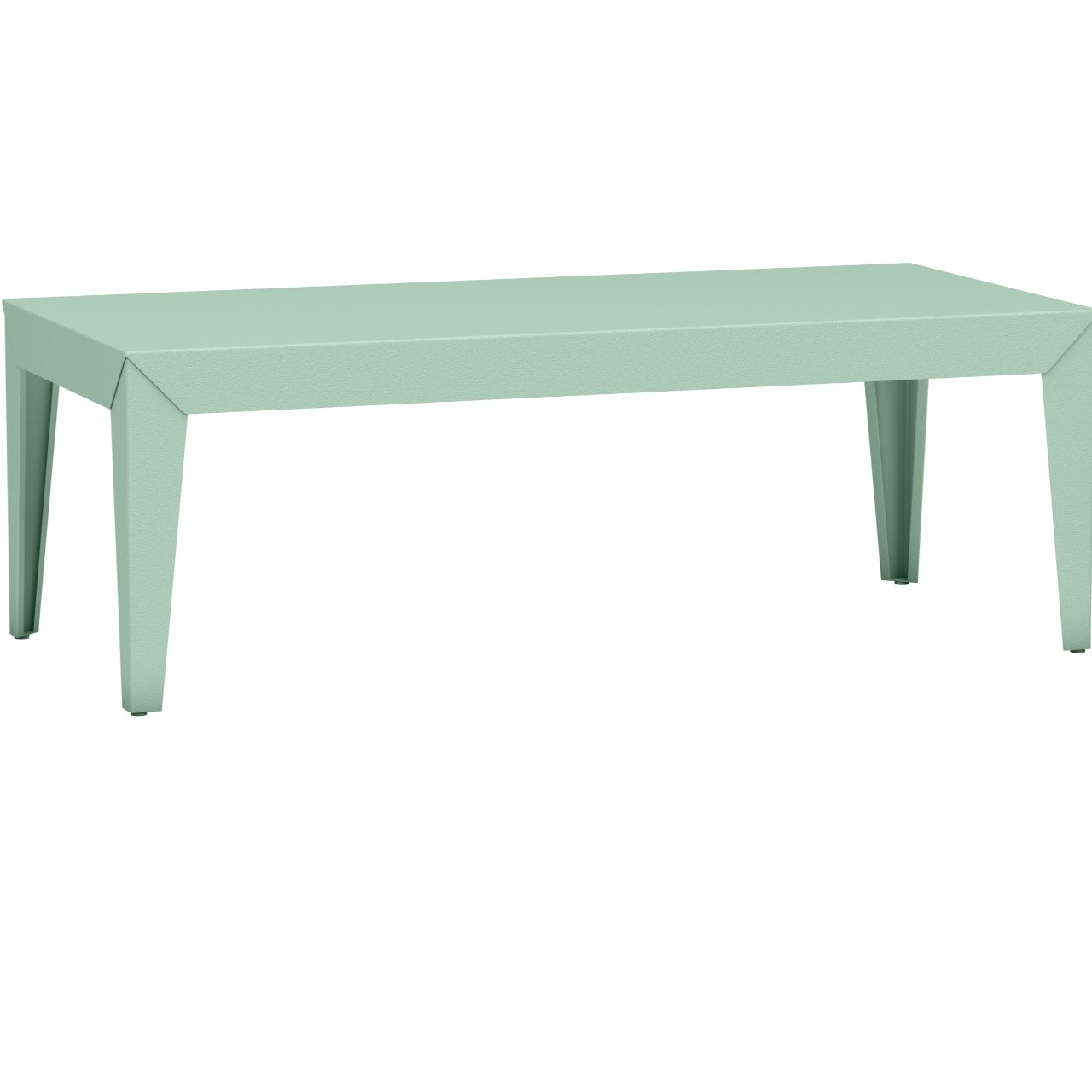 Table basse rectangulaire en aluminium 130cm Zef - MATIERE GRISE - La Maison MilanaiseFuselésVert d'eau 120