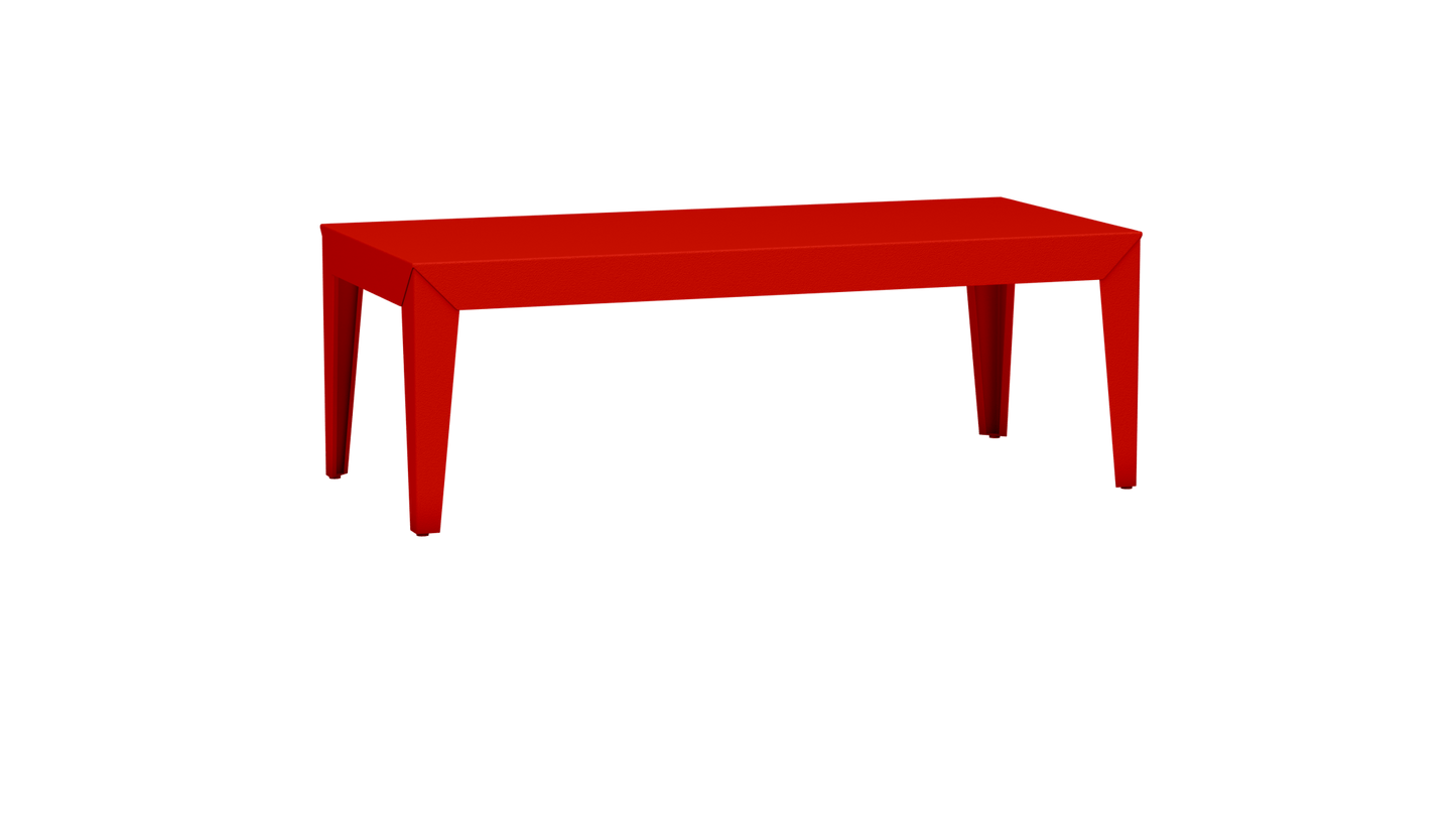 Table basse rectangulaire en aluminium 130cm Zef - MATIERE GRISE - La Maison MilanaiseFuselésCorail 032