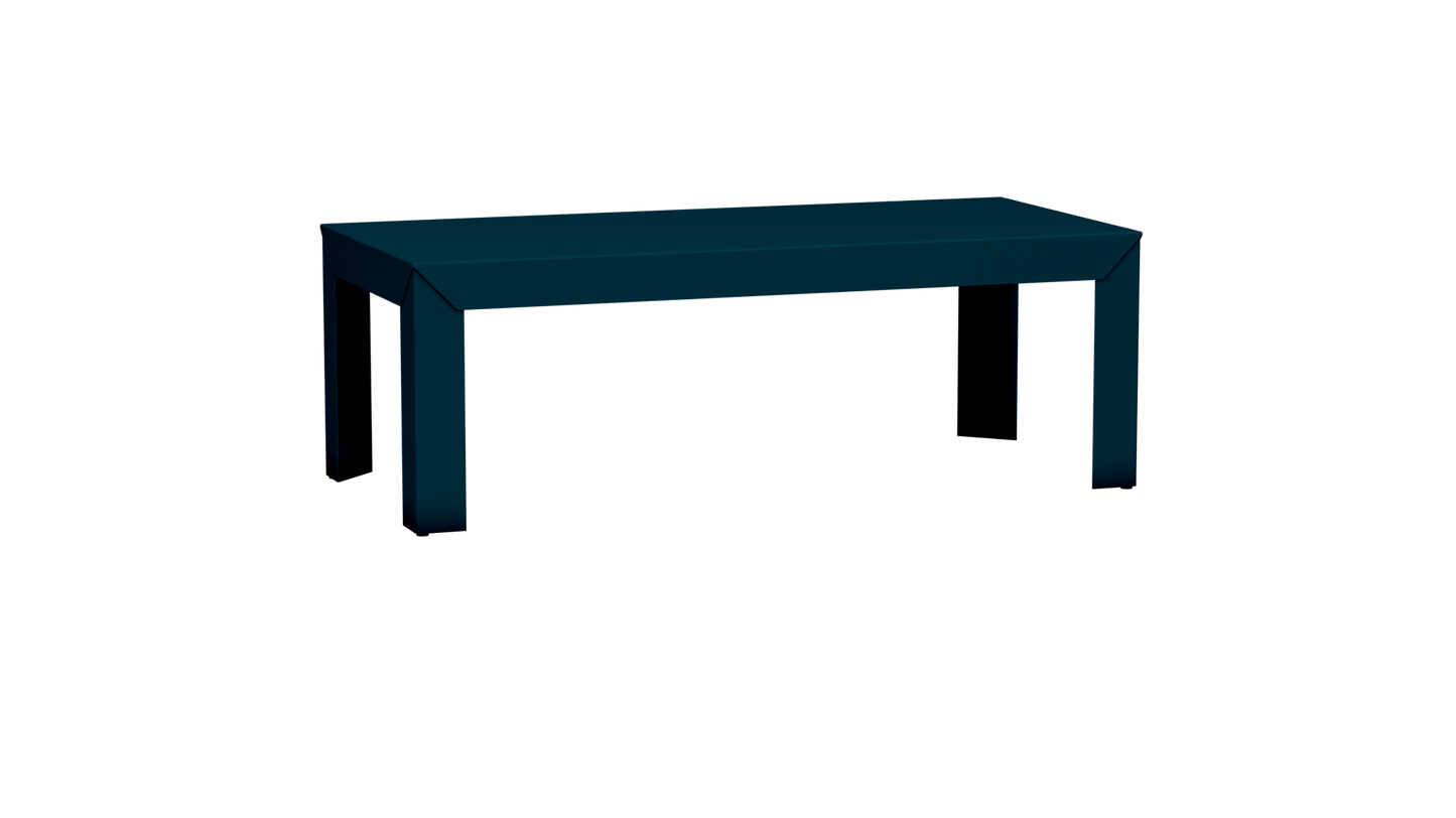 Table basse rectangulaire en aluminium 130cm Zef - MATIERE GRISE - La Maison MilanaiseDroitsCanard 115