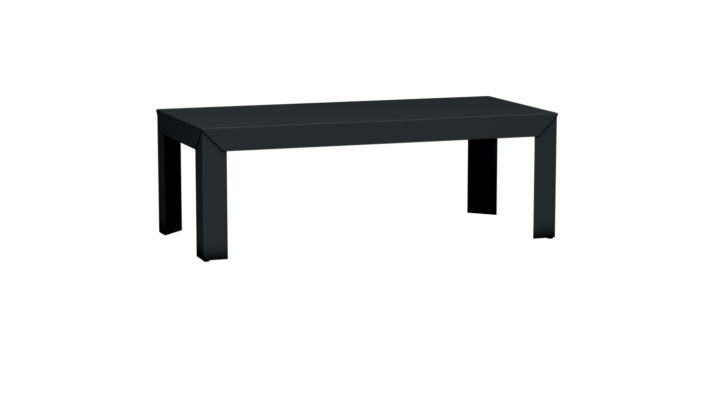 Table basse rectangulaire en aluminium 130cm Zef - MATIERE GRISE - La Maison MilanaiseDroitsAnthracite 222