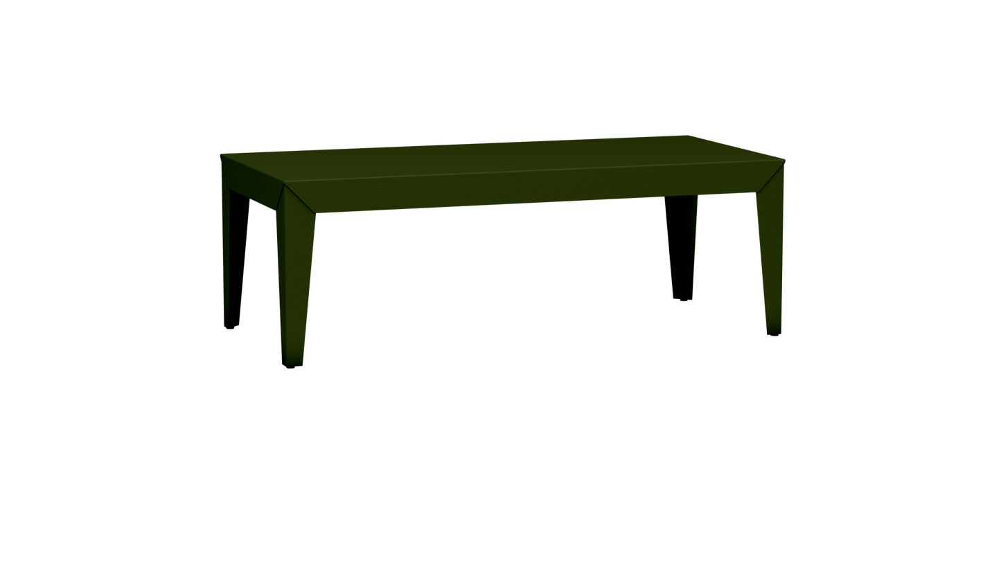 Table basse rectangulaire en aluminium 130cm Zef - MATIERE GRISE - La Maison MilanaiseFuselésKaki 122