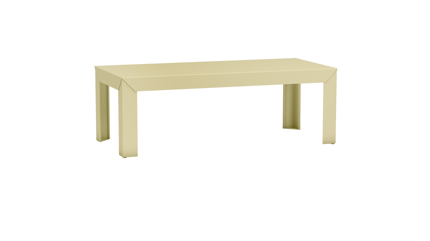 Table basse rectangulaire en aluminium 130cm Zef - MATIERE GRISE - La Maison MilanaiseDroitsChampagne 231