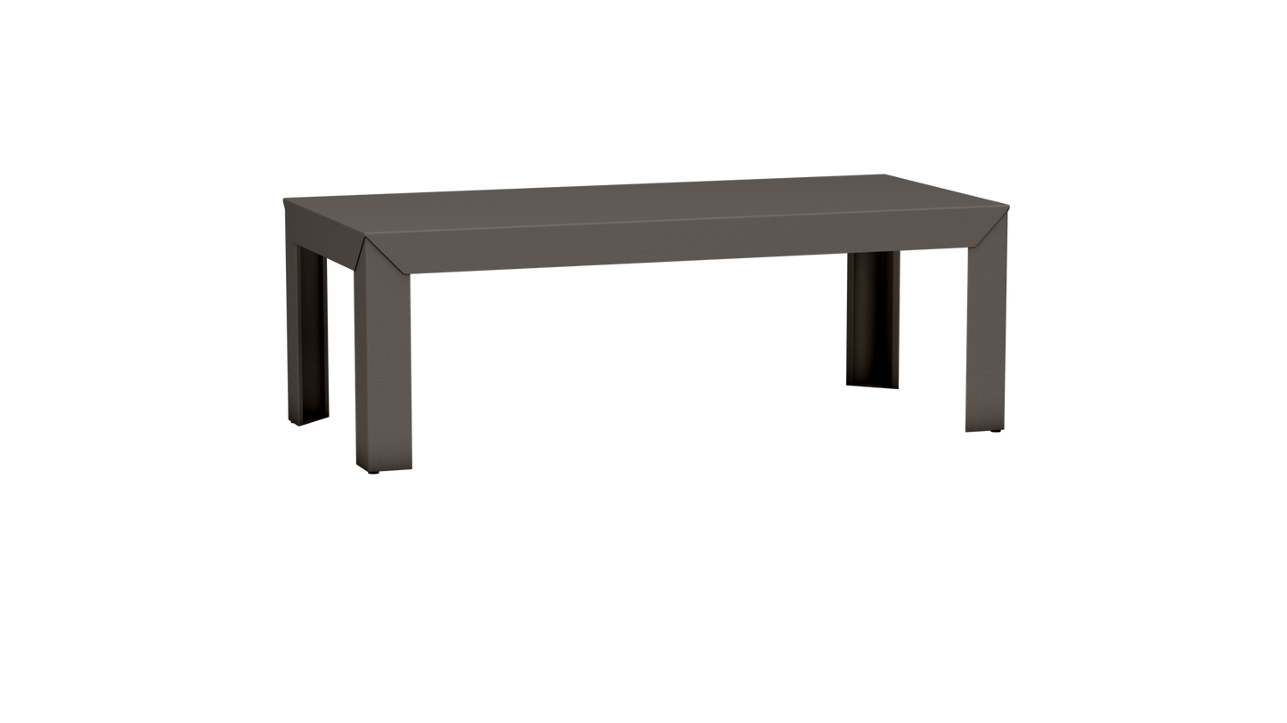 Table basse rectangulaire en aluminium 130cm Zef - MATIERE GRISE - La Maison MilanaiseDroitsTaupe 192