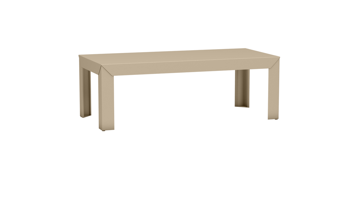 Table basse rectangulaire en aluminium 130cm Zef - MATIERE GRISE - La Maison MilanaiseDroitsCrème 190