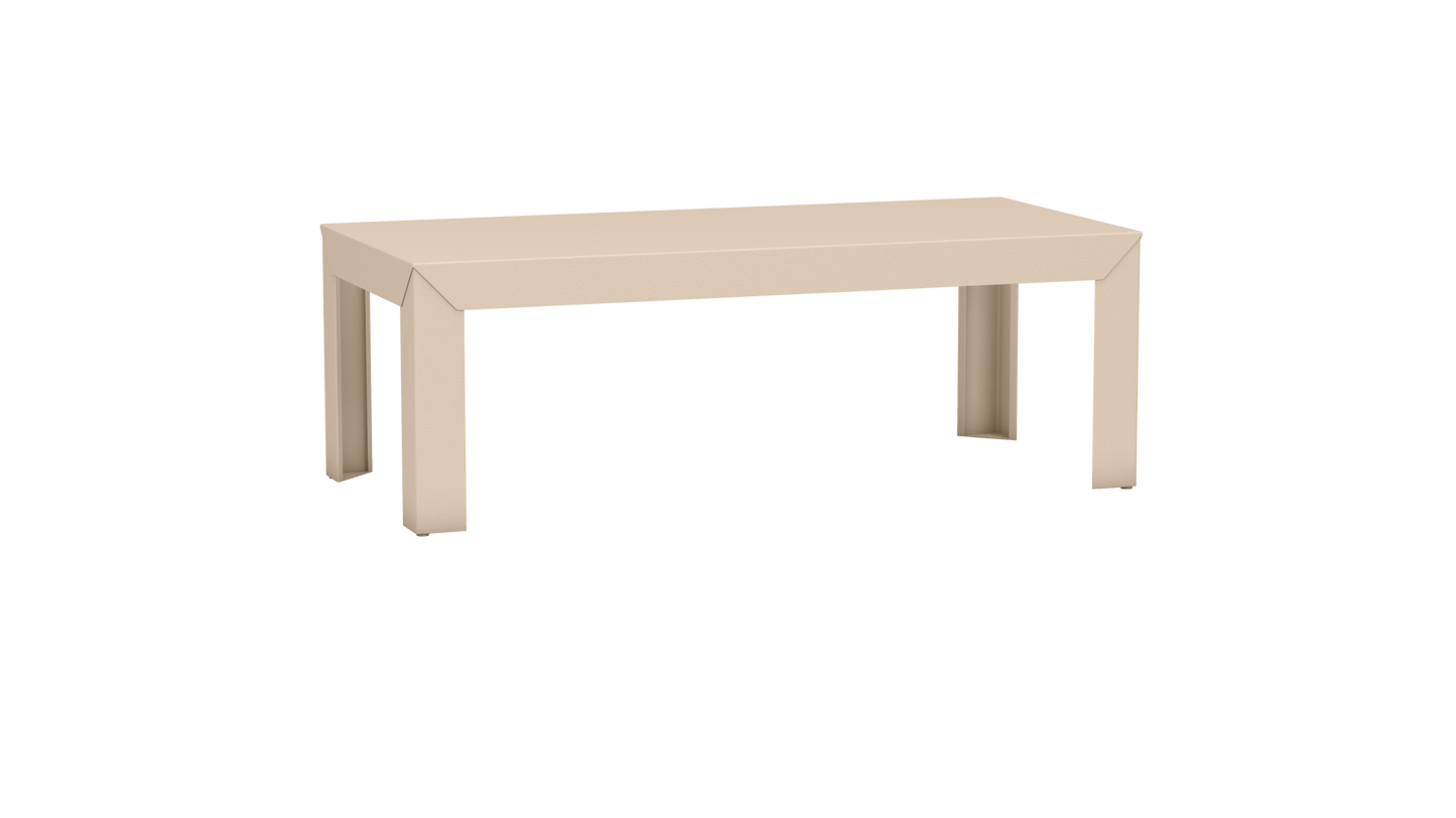 Table basse rectangulaire en aluminium 130cm Zef - MATIERE GRISE - La Maison MilanaiseDroitsEggshell 161