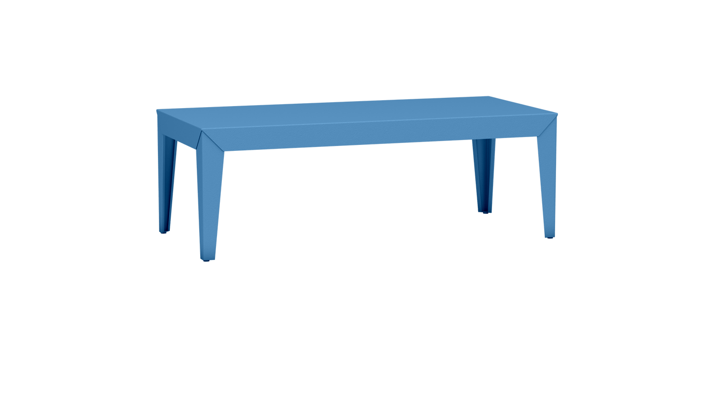 Table basse rectangulaire en aluminium 130cm Zef - MATIERE GRISE - La Maison MilanaiseFuselésAzur 111