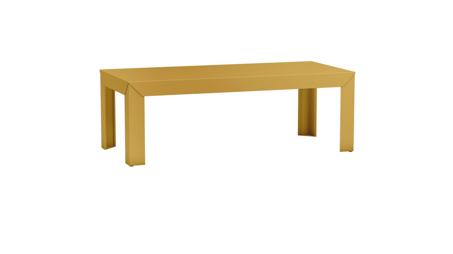 Table basse rectangulaire en aluminium 130cm Zef - MATIERE GRISE - La Maison MilanaiseDroitsLaiton 230