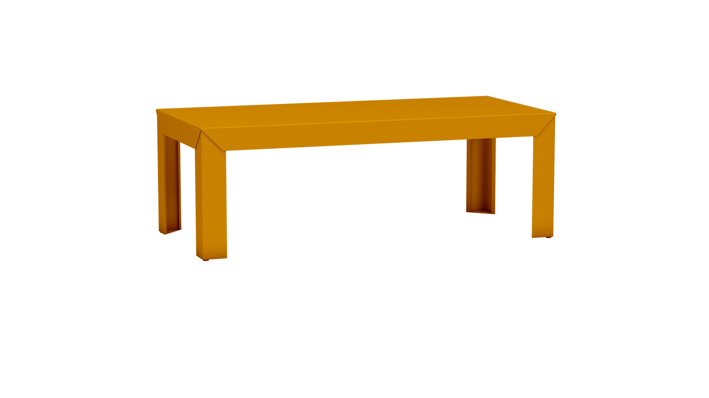 Table basse rectangulaire en aluminium 130cm Zef - MATIERE GRISE - La Maison MilanaiseDroitsSafran 131