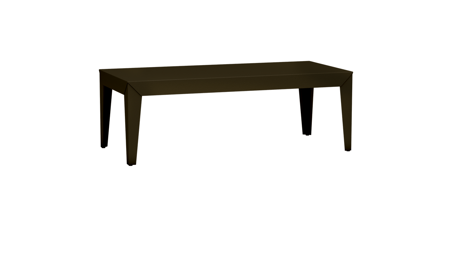 Table basse rectangulaire en aluminium 130cm Zef - MATIERE GRISE - La Maison MilanaiseFuselésBrut Vernis fumé 241