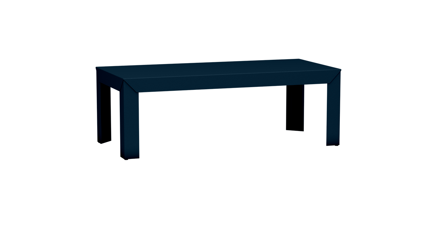 Table basse rectangulaire en aluminium 130cm Zef - MATIERE GRISE - La Maison MilanaiseDroitsDenim 007