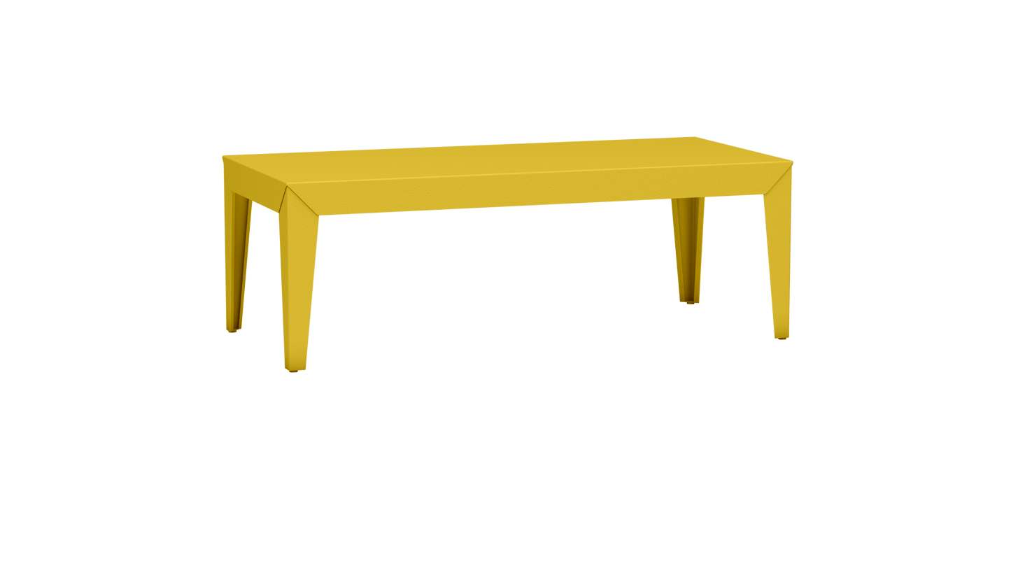 Table basse rectangulaire en aluminium 130cm Zef - MATIERE GRISE - La Maison MilanaiseFuselésPoussin 014