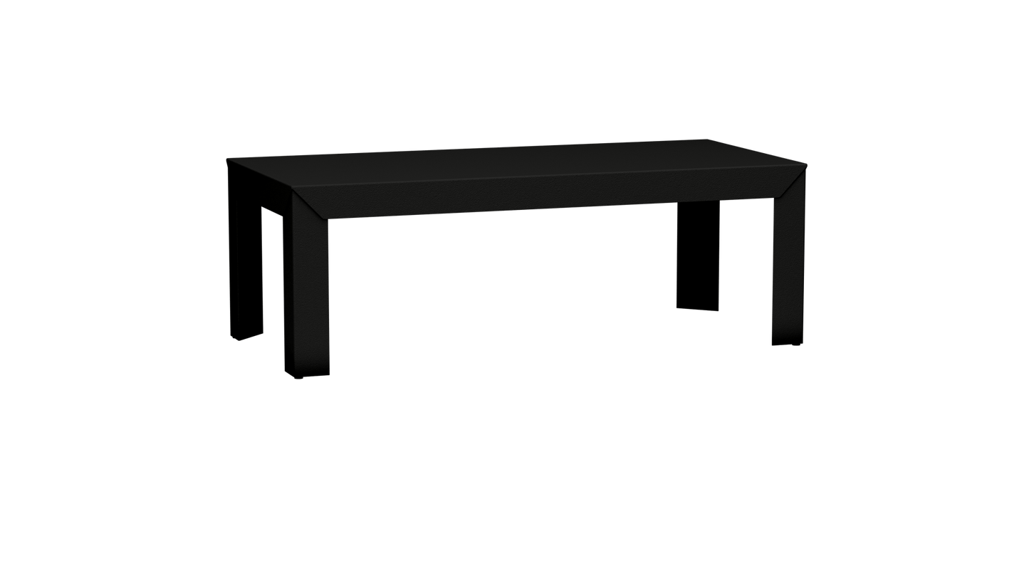 Table basse rectangulaire en aluminium 130cm Zef - MATIERE GRISE - La Maison MilanaiseDroitsNoir mat 031