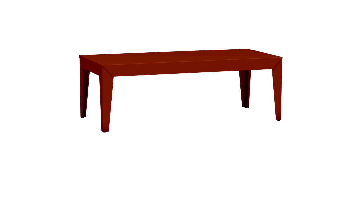 Table basse rectangulaire en aluminium 130cm Zef - MATIERE GRISE - La Maison MilanaiseFuselésTerracotta 142