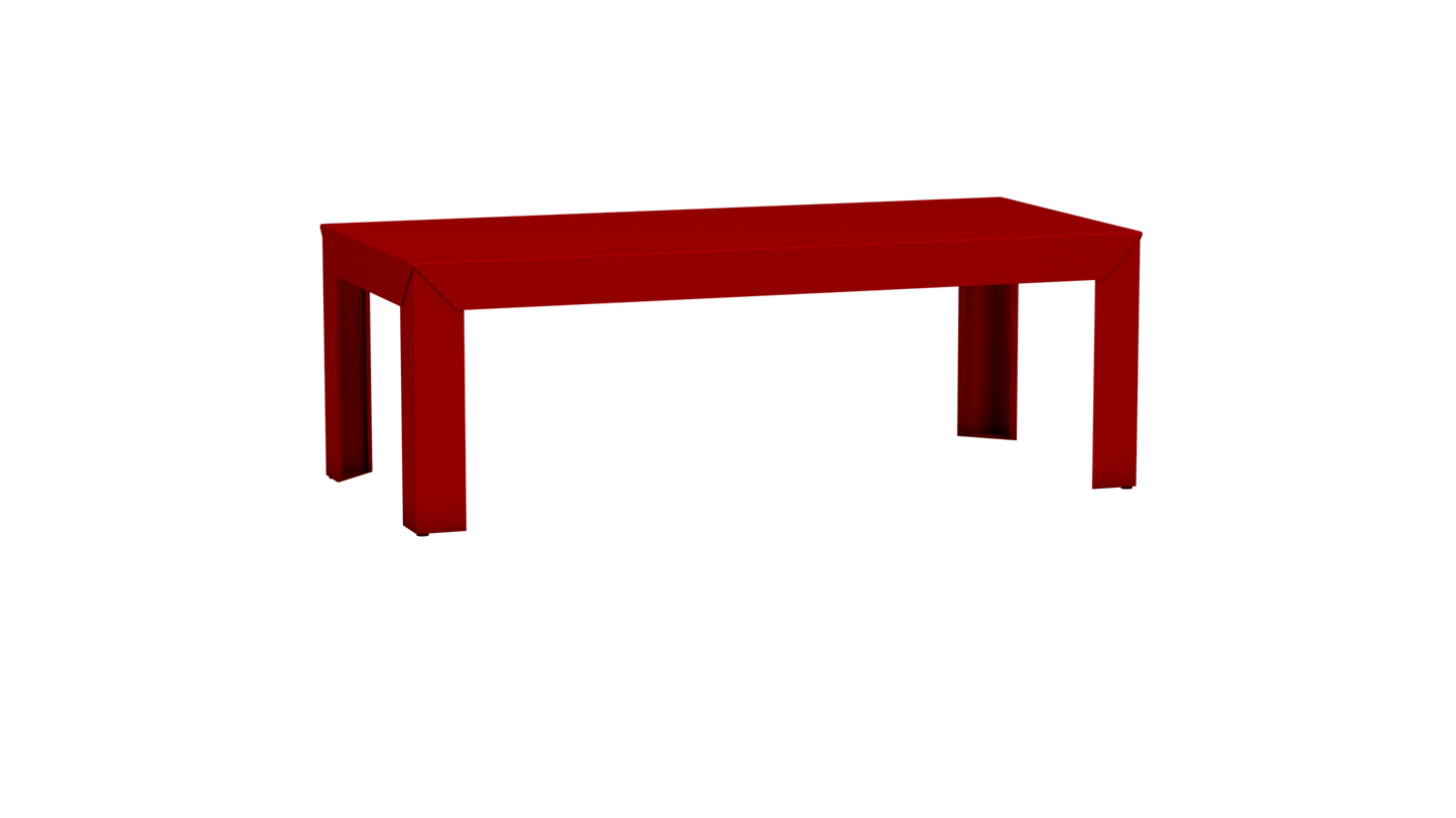 Table basse rectangulaire en aluminium 130cm Zef - MATIERE GRISE - La Maison MilanaiseDroitsVermillon 012