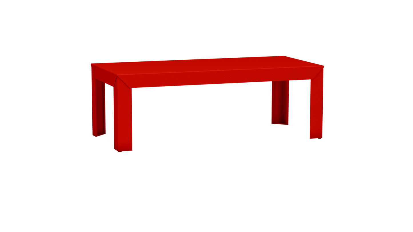 Table basse rectangulaire en aluminium 130cm Zef - MATIERE GRISE - La Maison MilanaiseDroitsCorail 032