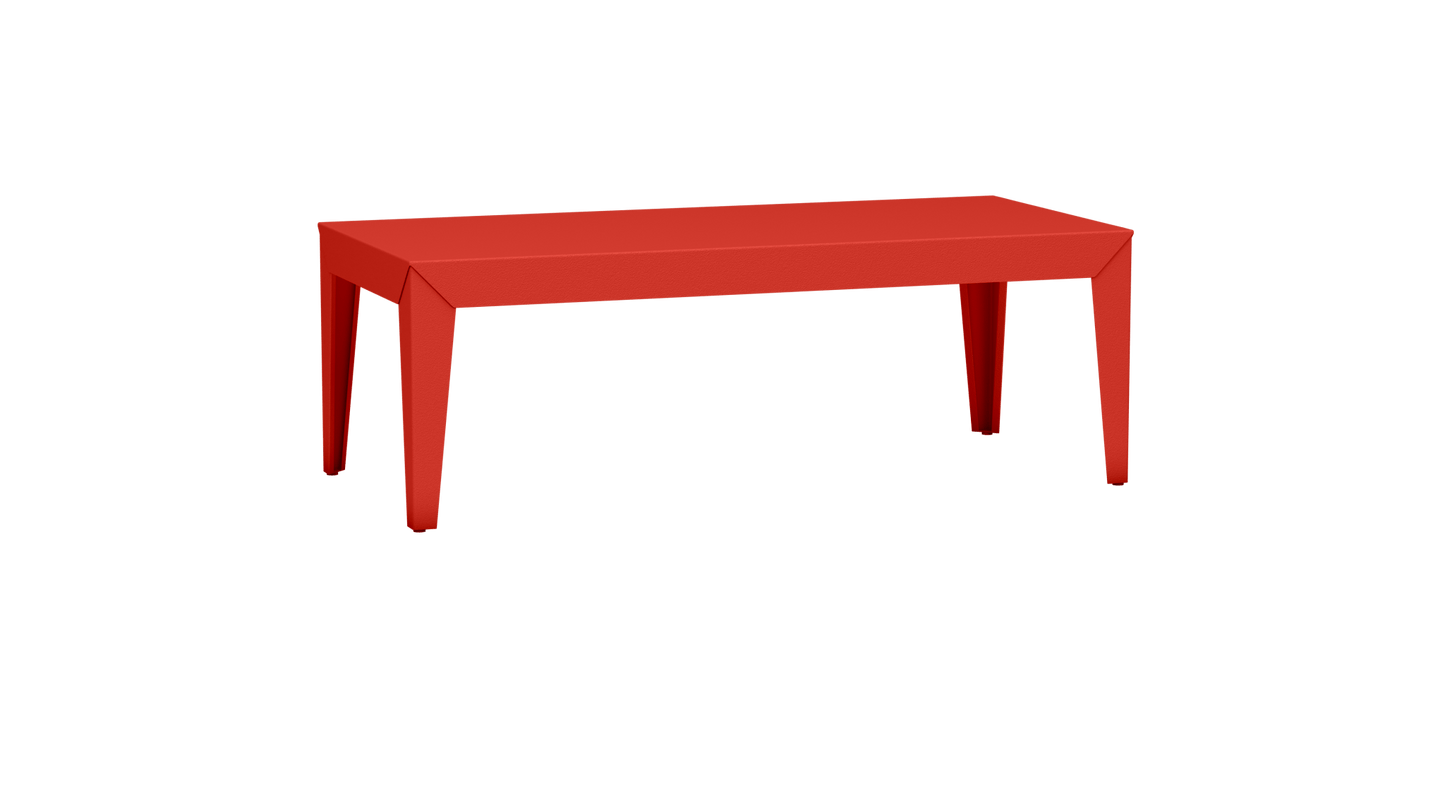Table basse rectangulaire en aluminium 130cm Zef - MATIERE GRISE - La Maison MilanaiseFuselésPêche 143