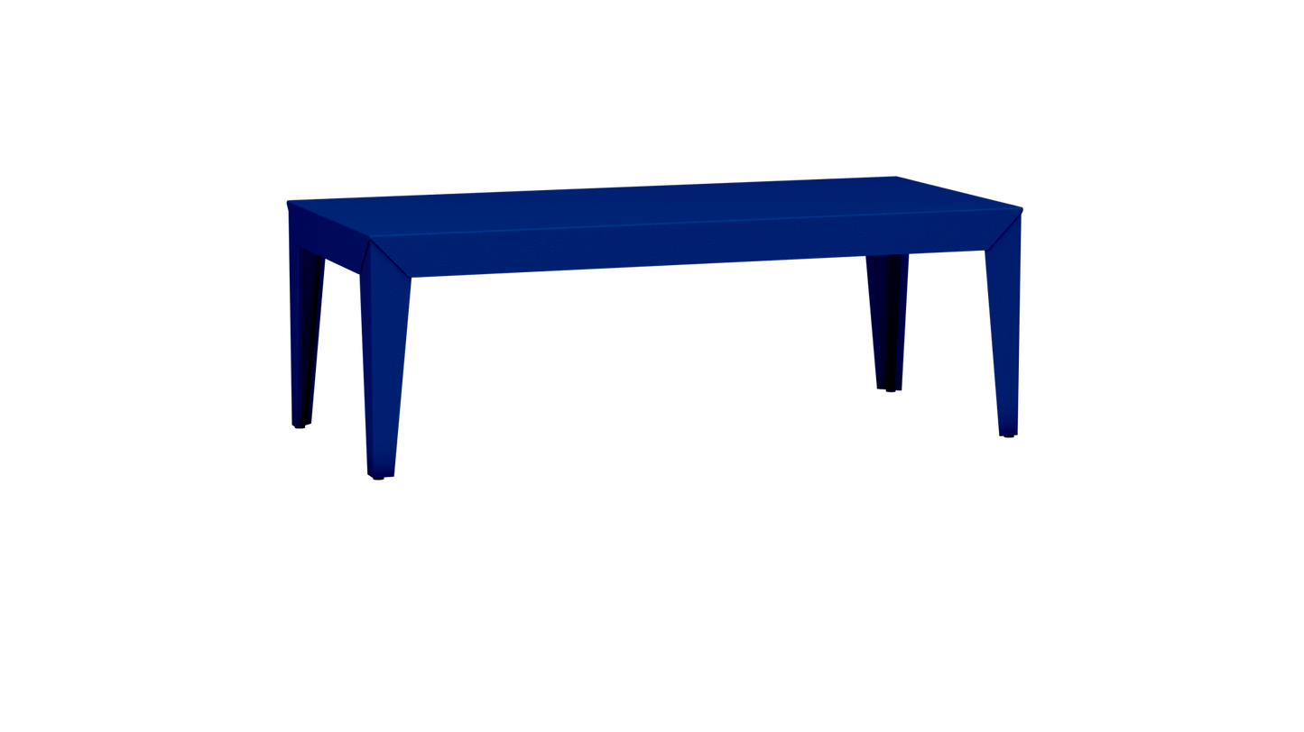 Table basse rectangulaire en aluminium 130cm Zef - MATIERE GRISE - La Maison MilanaiseFuselésBleu pur 112