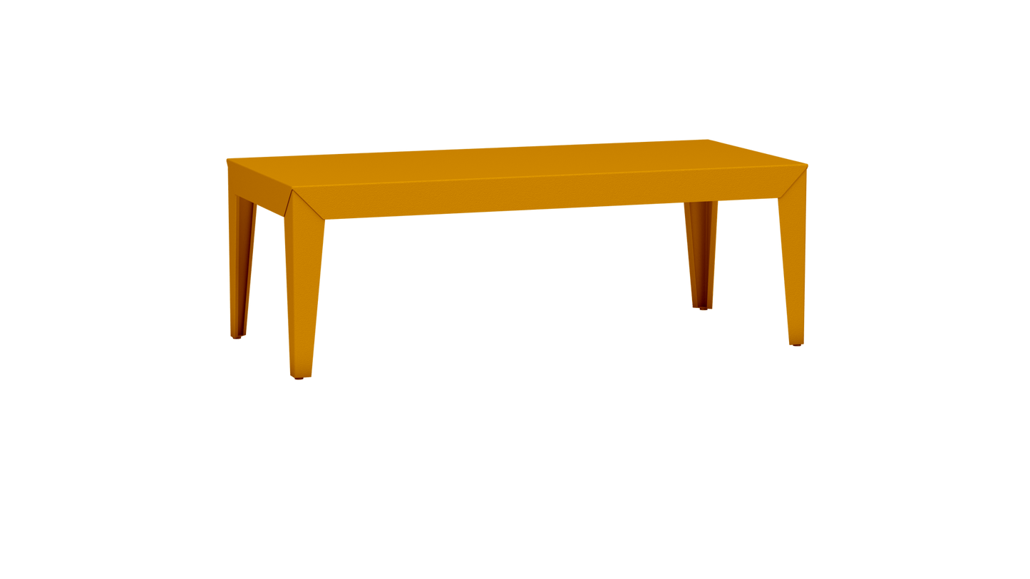 Table basse rectangulaire en aluminium 130cm Zef - MATIERE GRISE - La Maison MilanaiseFuselésSafran 131