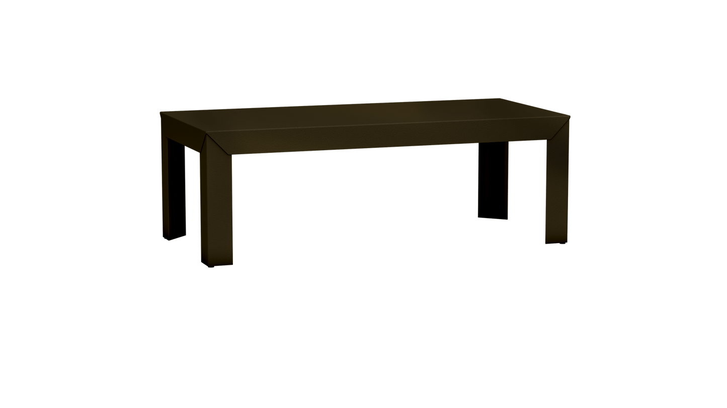 Table basse rectangulaire en aluminium 130cm Zef - MATIERE GRISE - La Maison MilanaiseDroitsBrut Vernis fumé 241