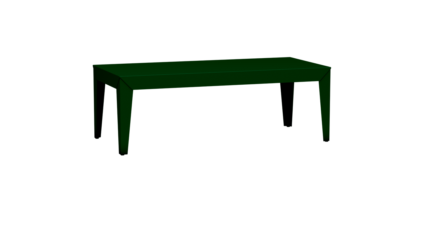 Table basse rectangulaire en aluminium 130cm Zef - MATIERE GRISE - La Maison MilanaiseFuselésCanopée 124