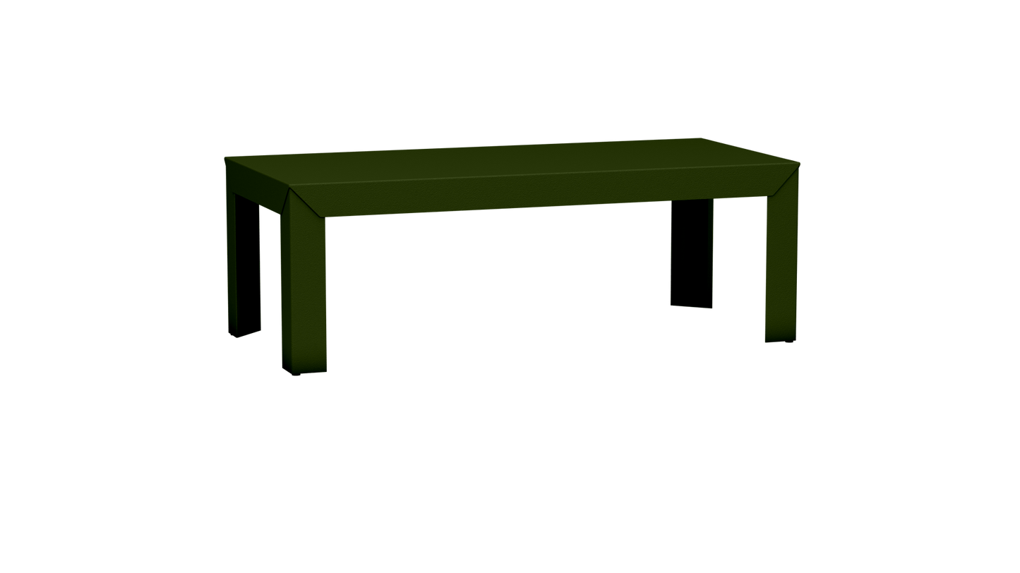 Table basse rectangulaire en aluminium 130cm Zef - MATIERE GRISE - La Maison MilanaiseDroitsKaki 122