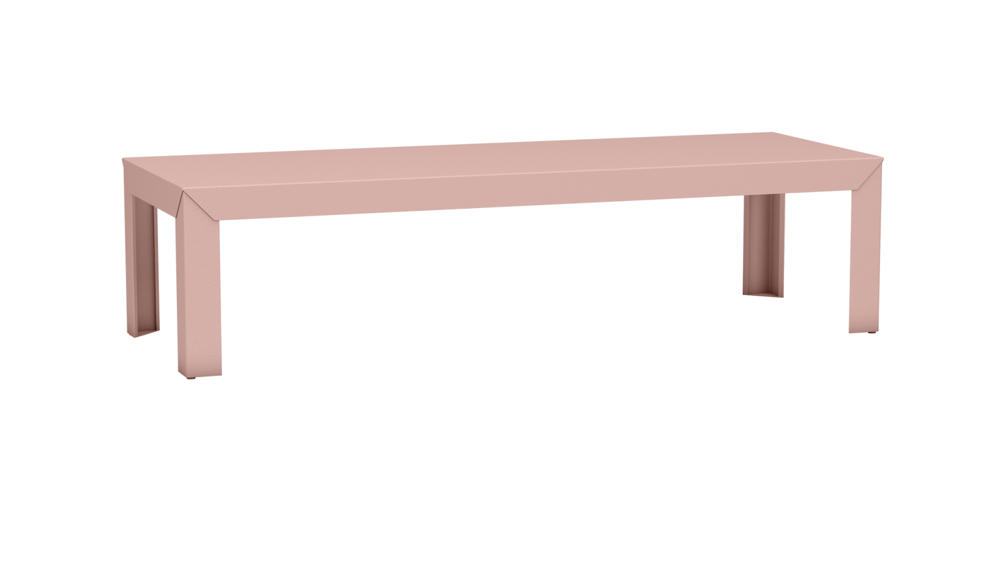Table basse rectangulaire en aluminium 180cm Zef - MATIERE GRISE - La Maison MilanaiseDroitsBaby pink 162