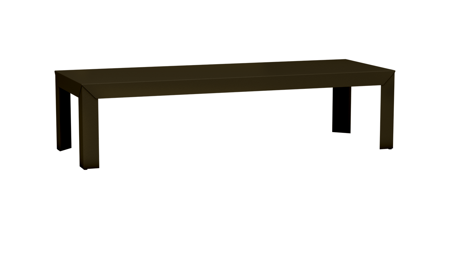 Table basse rectangulaire en aluminium 180cm Zef - MATIERE GRISE - La Maison MilanaiseDroitsBrut Vernis fumé 241