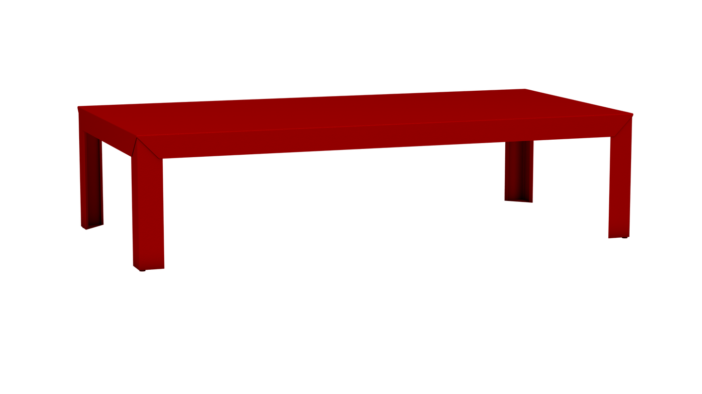 Table basse rectangulaire en aluminium 180cm Zef - MATIERE GRISE - La Maison MilanaiseDroitsVermillon 012