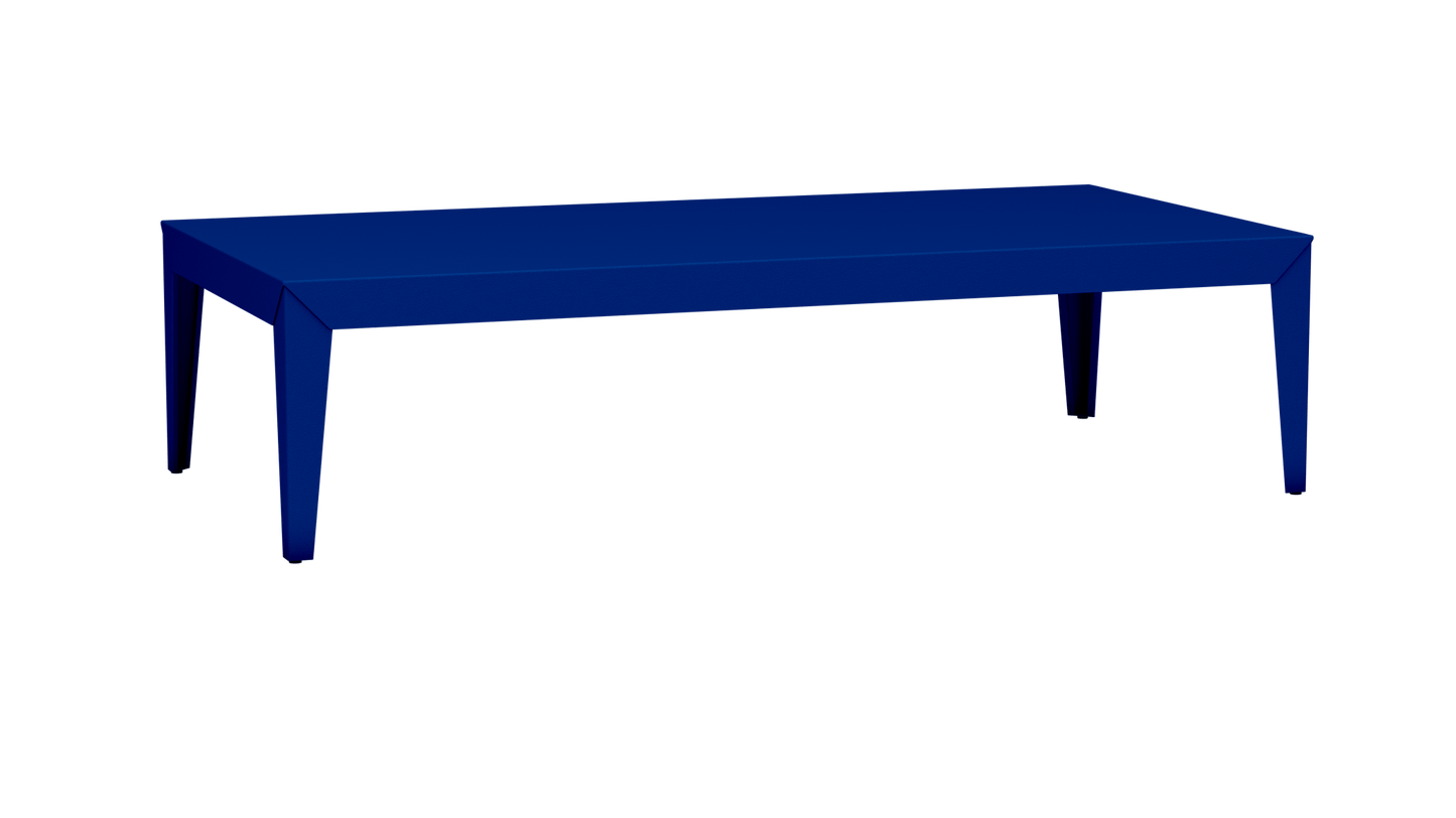 Table basse rectangulaire en aluminium 180cm Zef - MATIERE GRISE - La Maison MilanaiseFuselésBleu pur 112