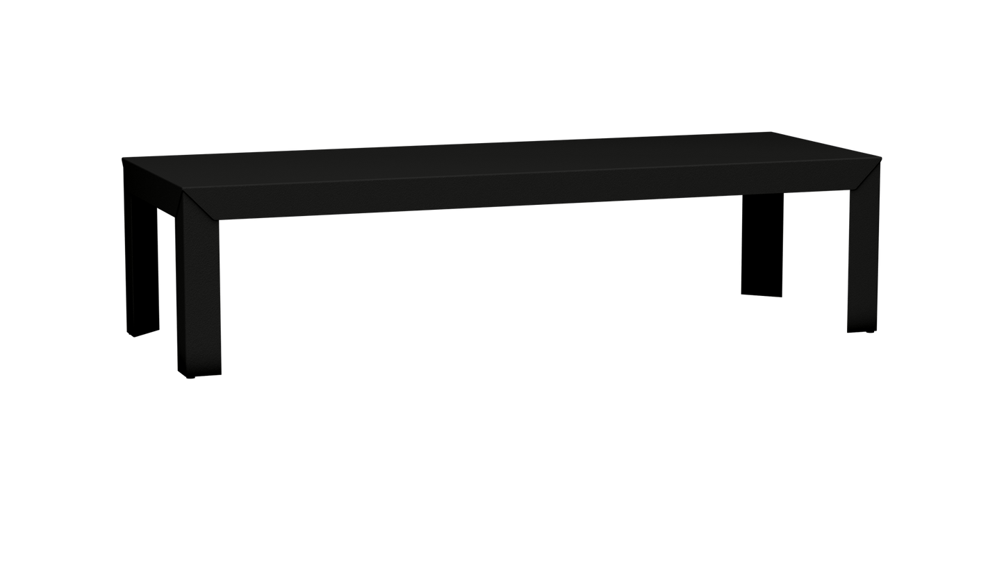 Table basse rectangulaire en aluminium 180cm Zef - MATIERE GRISE - La Maison MilanaiseDroitsNoir mat 031
