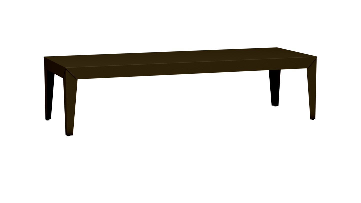 Table basse rectangulaire en aluminium 180cm Zef - MATIERE GRISE - La Maison MilanaiseFuselésBronze 181