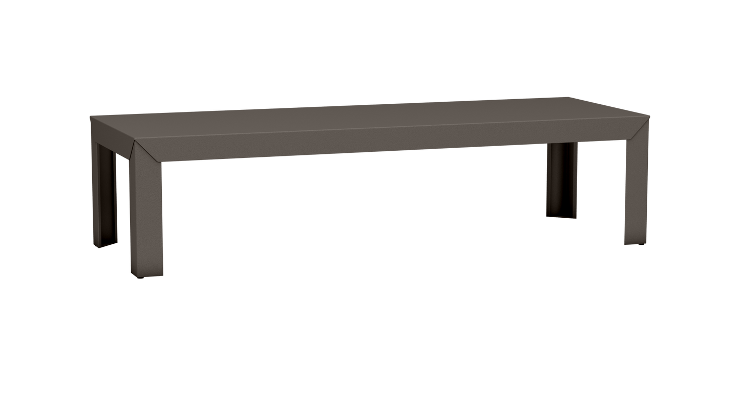 Table basse rectangulaire en aluminium 180cm Zef - MATIERE GRISE - La Maison MilanaiseDroitsTaupe 192