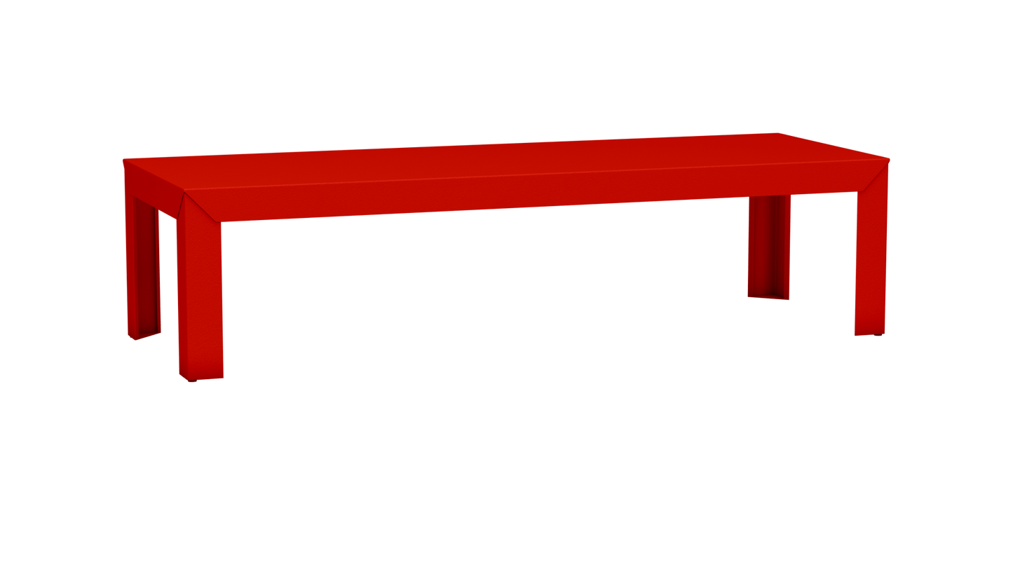 Table basse rectangulaire en aluminium 180cm Zef - MATIERE GRISE - La Maison MilanaiseDroitsCorail 032