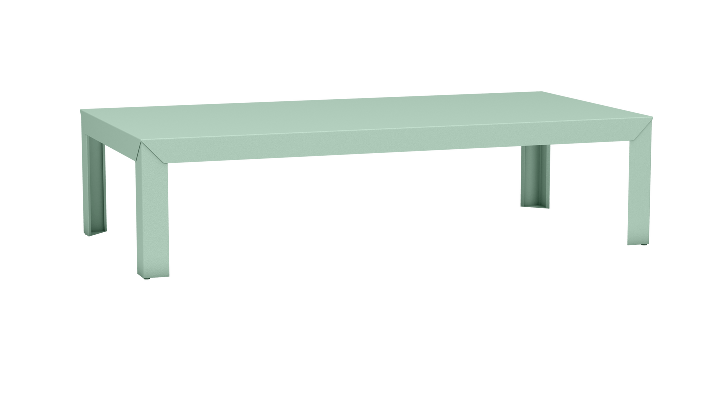 Table basse rectangulaire en aluminium 180cm Zef - MATIERE GRISE - La Maison MilanaiseDroitsVert d'eau 120