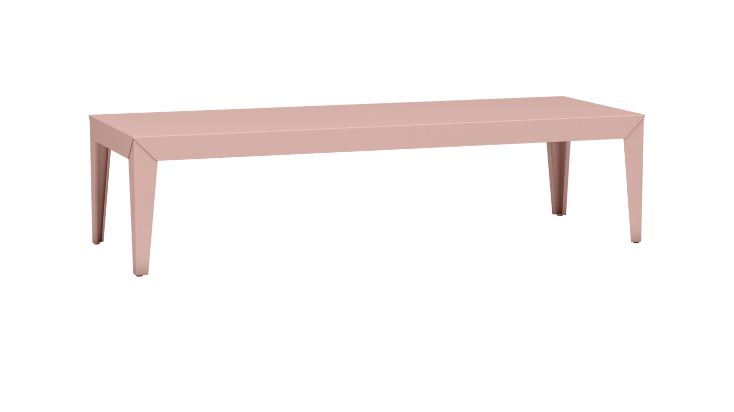Table basse rectangulaire en aluminium 180cm Zef - MATIERE GRISE - La Maison MilanaiseFuselésBaby pink 162