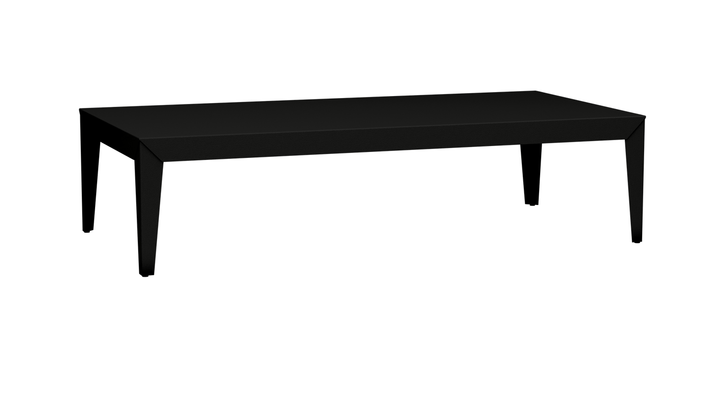 Table basse rectangulaire en aluminium 180cm Zef - MATIERE GRISE - La Maison MilanaiseFuselésNoir mat 031