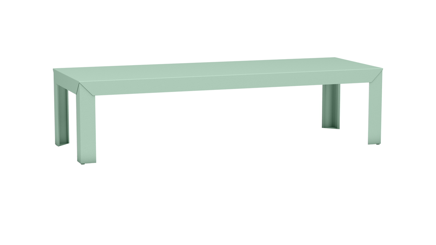 Table basse rectangulaire en aluminium 180cm Zef - MATIERE GRISE - La Maison MilanaiseDroitsVert d'eau 120