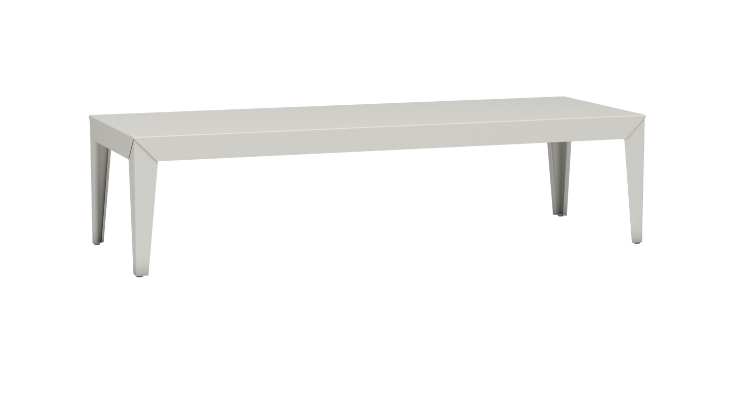 Table basse rectangulaire en aluminium 180cm Zef - MATIERE GRISE - La Maison MilanaiseFuselésCraie 023