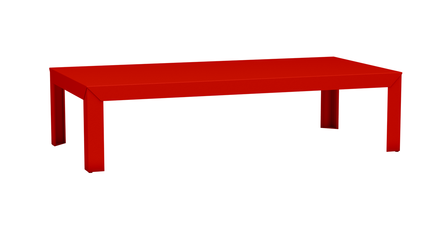 Table basse rectangulaire en aluminium 180cm Zef - MATIERE GRISE - La Maison MilanaiseDroitsCorail 032