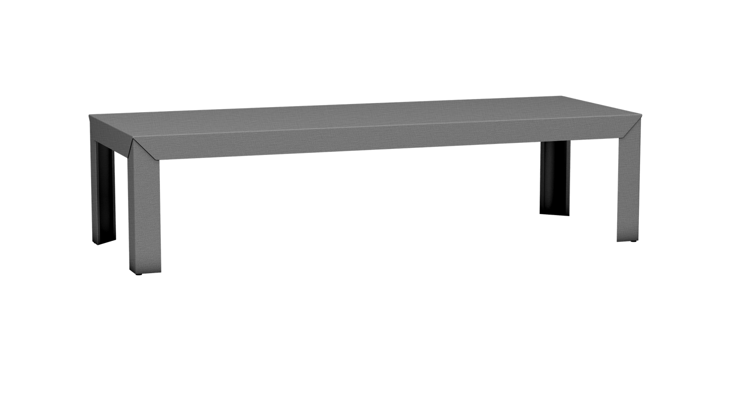 Table basse rectangulaire en aluminium 180cm Zef - MATIERE GRISE - La Maison MilanaiseDroitsBrut Vernis Brillant 020