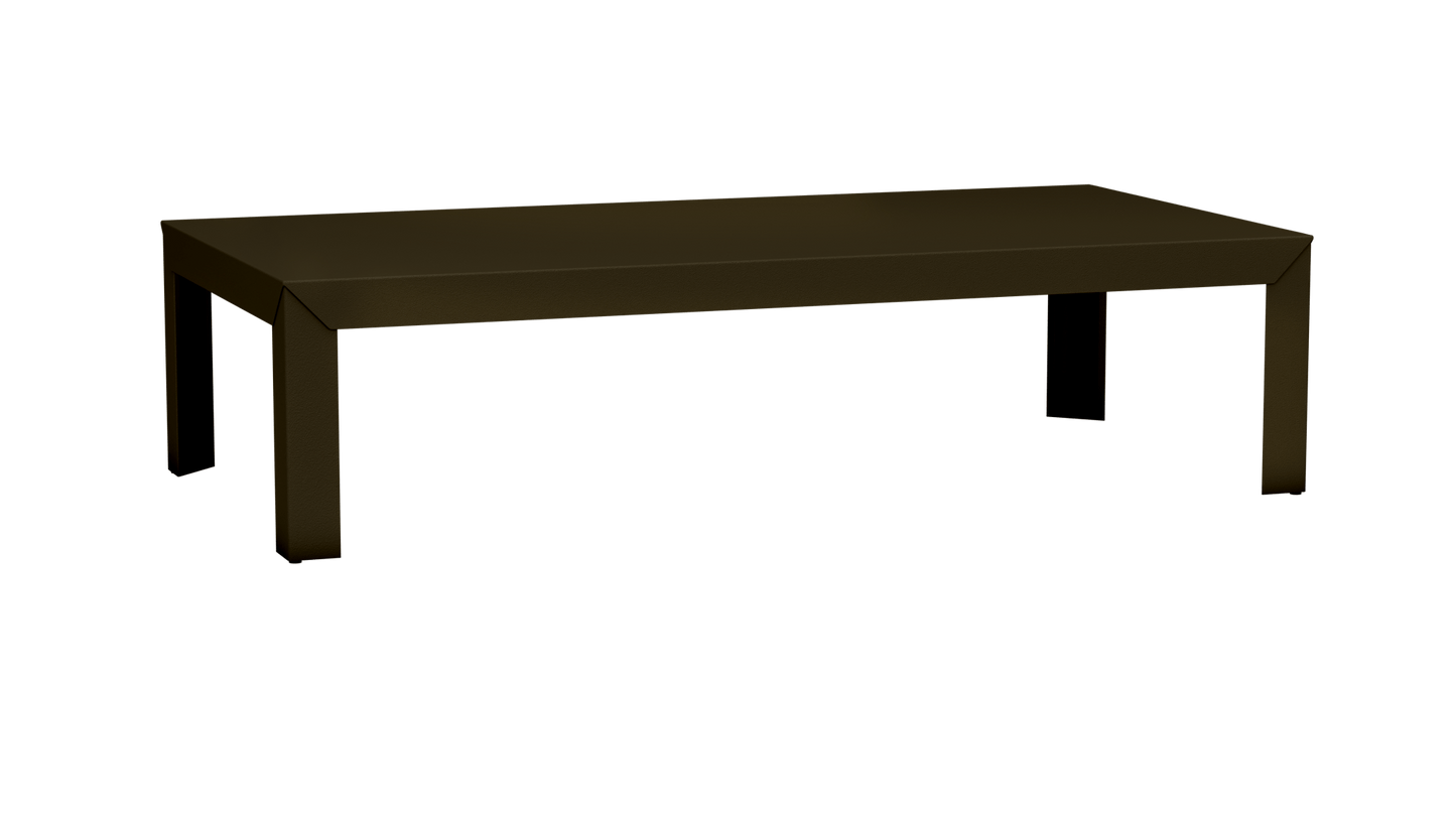 Table basse rectangulaire en aluminium 180cm Zef - MATIERE GRISE - La Maison MilanaiseDroitsBrut Vernis fumé 241